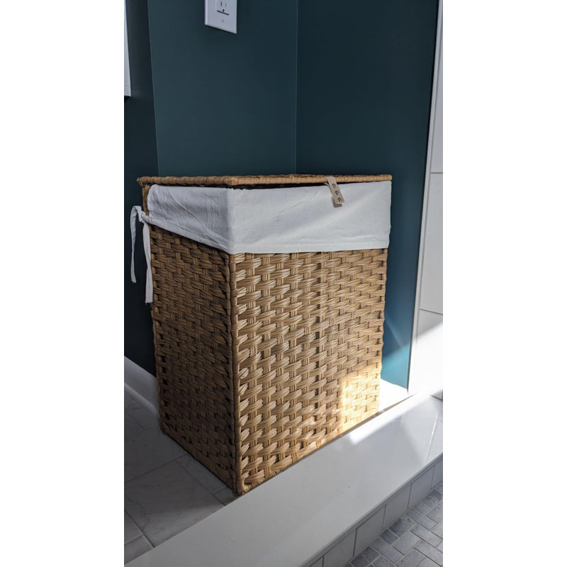 Laundry Hamper with Lid, 60L Clothes Hamper deals with 2 Removable bags